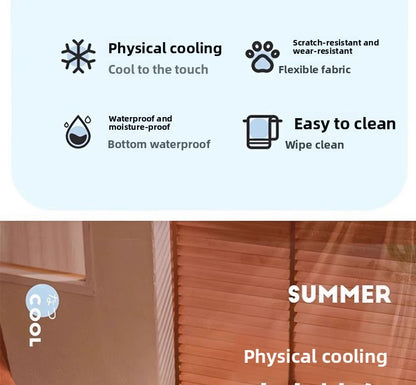 Dog Cat Summer Ice Silk Cooling Mat Pet Bed All Seasons for Small Medium Pets