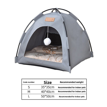 New Cat Tent Enclosed Foldable Oxford Cloth Cat House Dog House