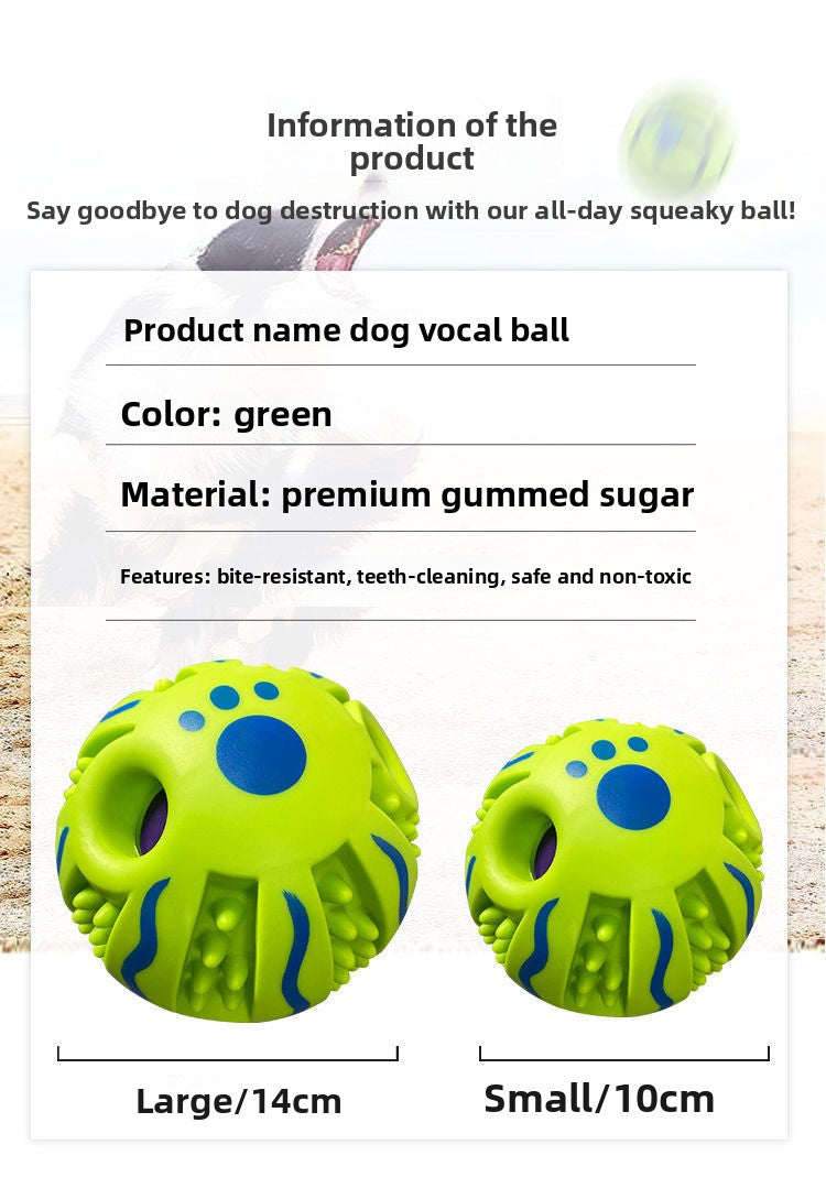 Extremely Durable Indestructible Dog Chew Toy Ball for Aggressive Chewers Interactive Rolling Self Entertainment with Squeaker Sound Golden Retriever German Shepherd