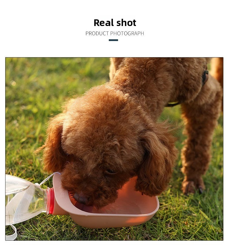 Small Dog Outdoor Walking Portable Water Bottle Pet Dispenser Cup