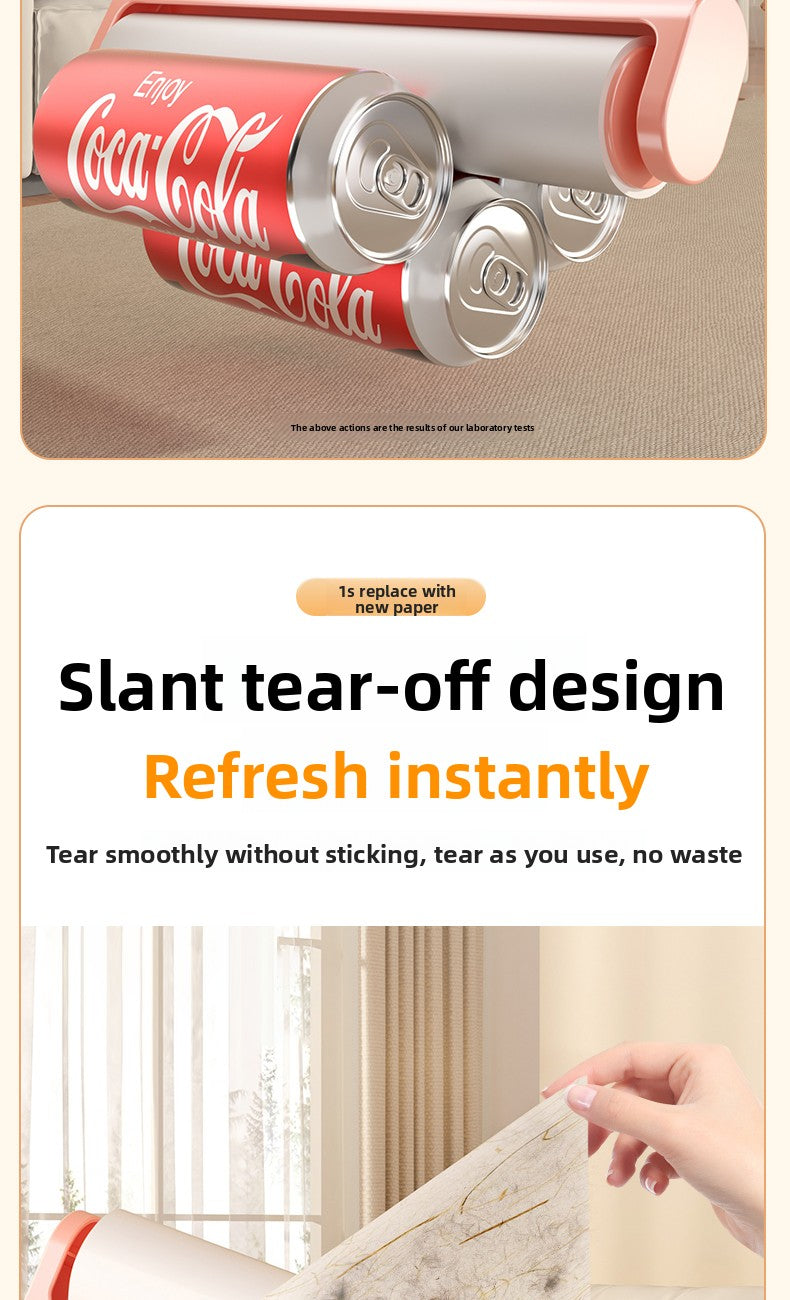 Extra Long Handle Lint Roller for Pet Hair and Dust Sticky Roller Brush with 6 Replaceable Adhesive Sheets Multi Surface Floor Sweeper Magic Hair Remover