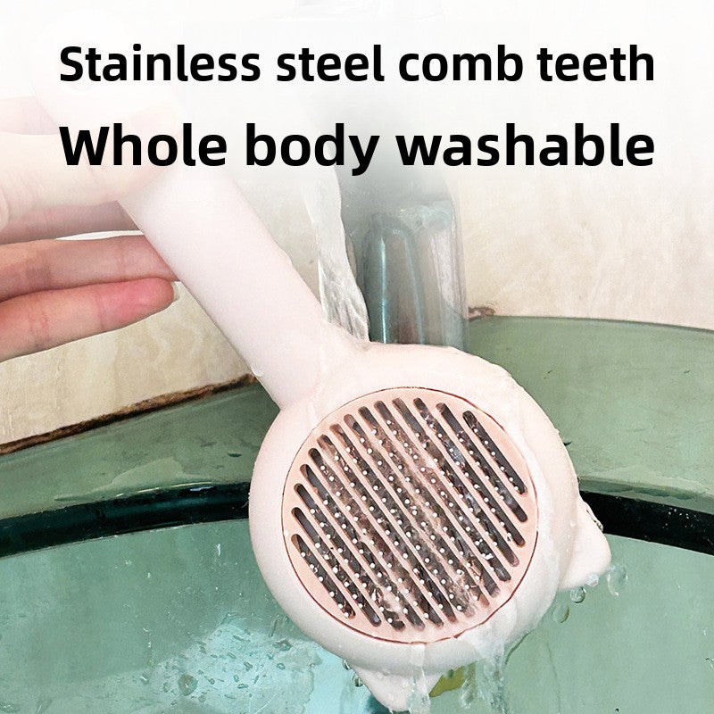 One-Click Hair Removal Comb for Cats Dogs Knot-Free Massage Tool