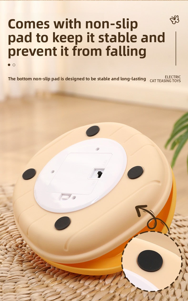 Energy-Consuming Cat Toy Meow Heart Treasure Box with Electric Rotating Turtle