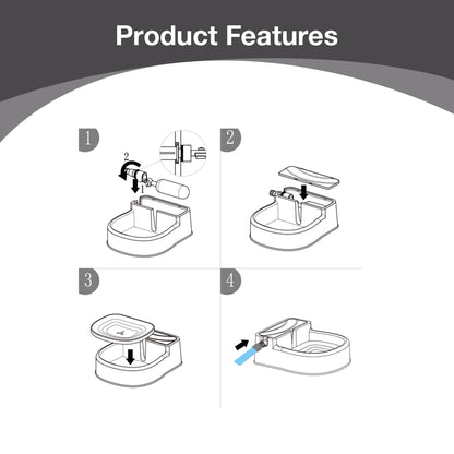 Automatic Step-on Water Feeder Large Capacity Pet Outdoor Dispenser