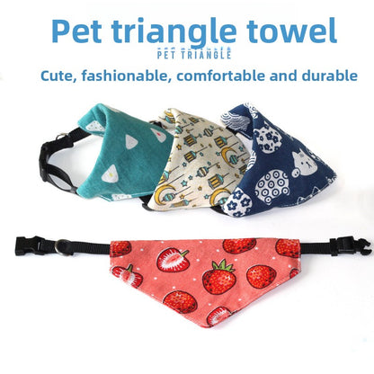 Pet Triangle Scarf Dog Scarf Cat Collar Christmas Small Dog Bib Japanese Style Cute Sweet Style