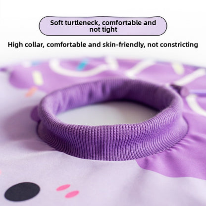 Deepened Neck Adjustable Waterproof Elizabethan Collar Anti Bite for Cats Dogs
