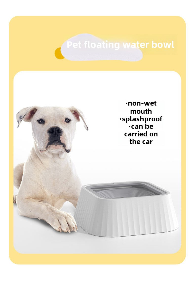 Pet Water-Proof Neck Guard Floating Bowl Anti-Spill Anti-Skid Drinking Tool