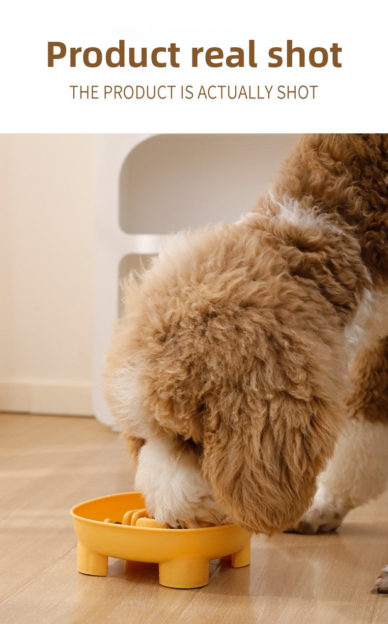 Pet Choking Prevention Flower Small Square Four-Legged Dog Slow Feeder