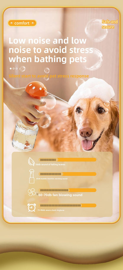 Automatic Pet Bubble Bath Machine One Click Foam Shower Gel Dispenser for Dogs Cats Gentle Cleaning and Fun Bath Time
