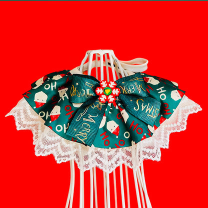 Christmas Special Pet Saliva Towel Scarf for Dogs Cats Festive Triangular Bib Decor