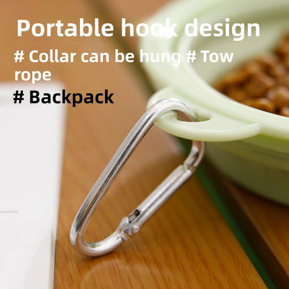 Portable Collapsible TPE Dog Food Drinking Bowl