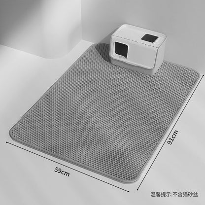 Extra Large Cat Litter Mat Heavy Duty Anti Tracking Litter Box Mat with Low Profile Edge Non Slip Bottom for Kitty Litter Containment