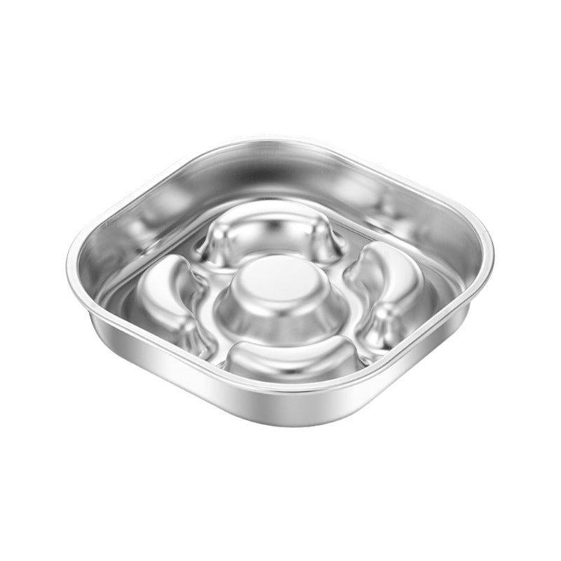 Stainless Steel Slow Feed Pet Bowl