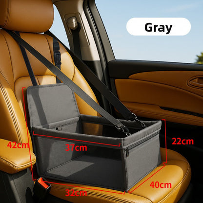 Premium Pet Car Seat Cushion Non-Slip Dog Car Hammock with Side Protection and Seat Belt Loop for Travel Safety