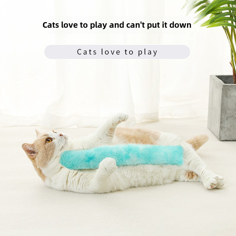 Pet plush cat toy self-amusing teaser wand mint catnip pillow