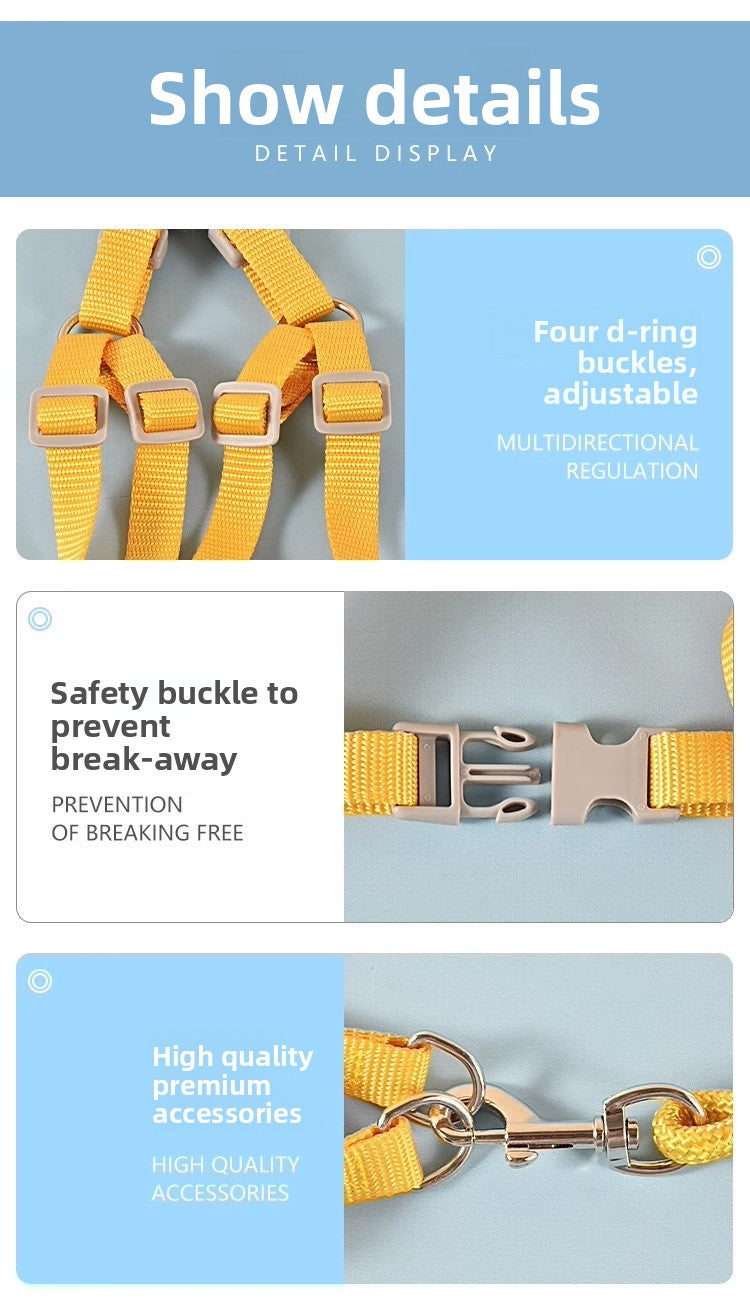 Dog Walking Vest Style Harness Leash for Small Medium Teddy Pomeranian Bichon