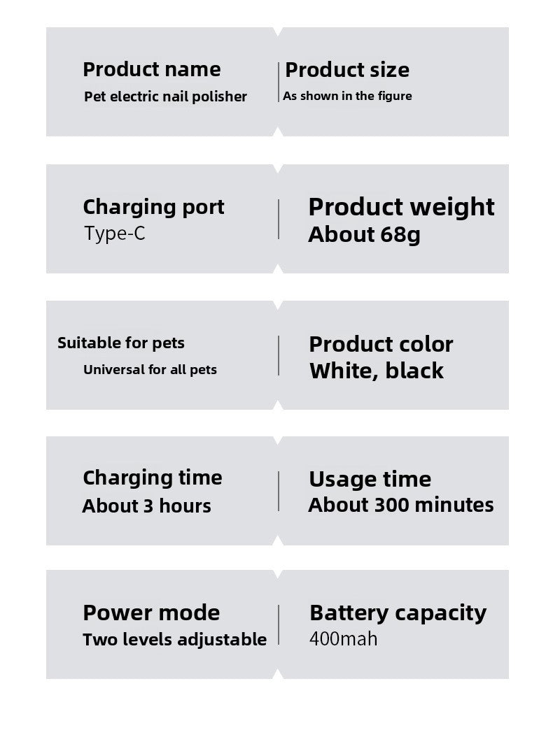 Pet Nail Grinder Clipper with Light for Dogs Cats