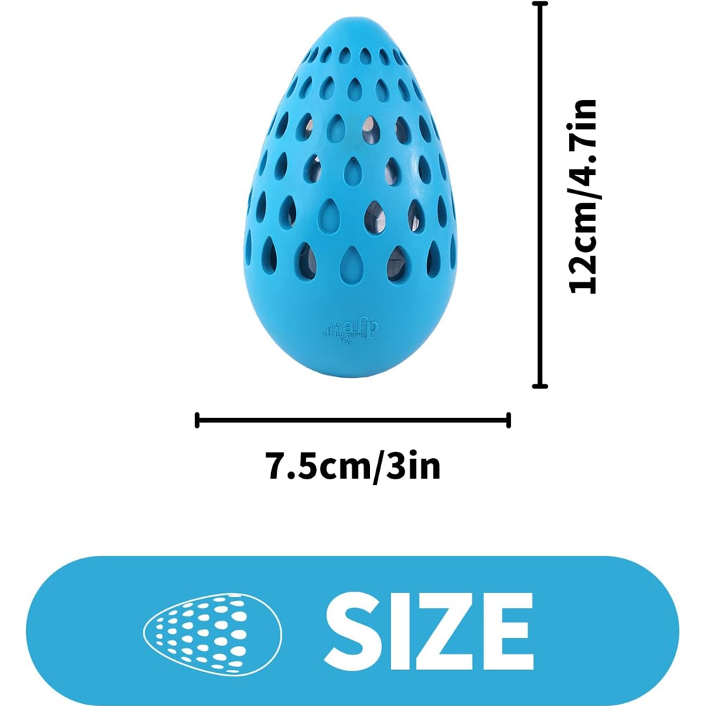 Hollow Multi-Hole Rubber Elastic Dog Bite Ball with Built-in Crinkle Paper