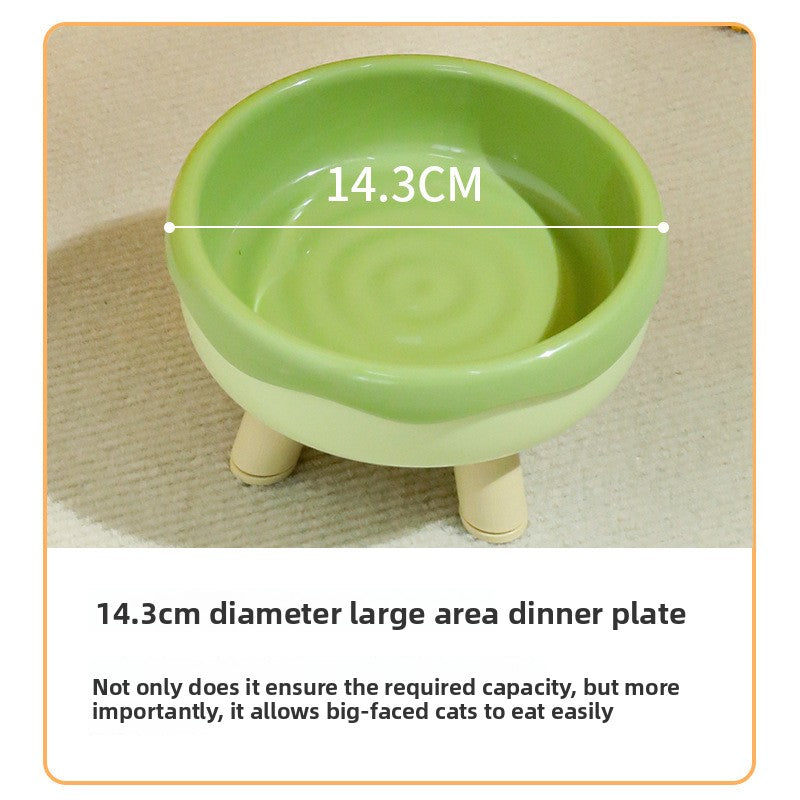 Donut High Raised Dog Bowl Anti Spill Slow Feeder with Neck Support for Large Medium Small Dogs and Cats Pet Food Water Bowl