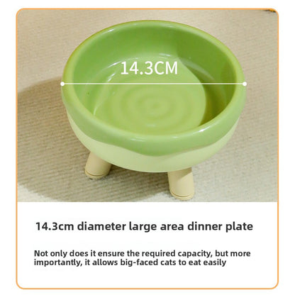 Donut High Raised Dog Bowl Anti Spill Slow Feeder with Neck Support for Large Medium Small Dogs and Cats Pet Food Water Bowl