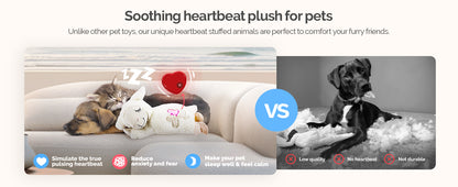 Dog Cat Anti-Anxiety Plush Lamb Pillow Having Simulated Heartbeat Feature