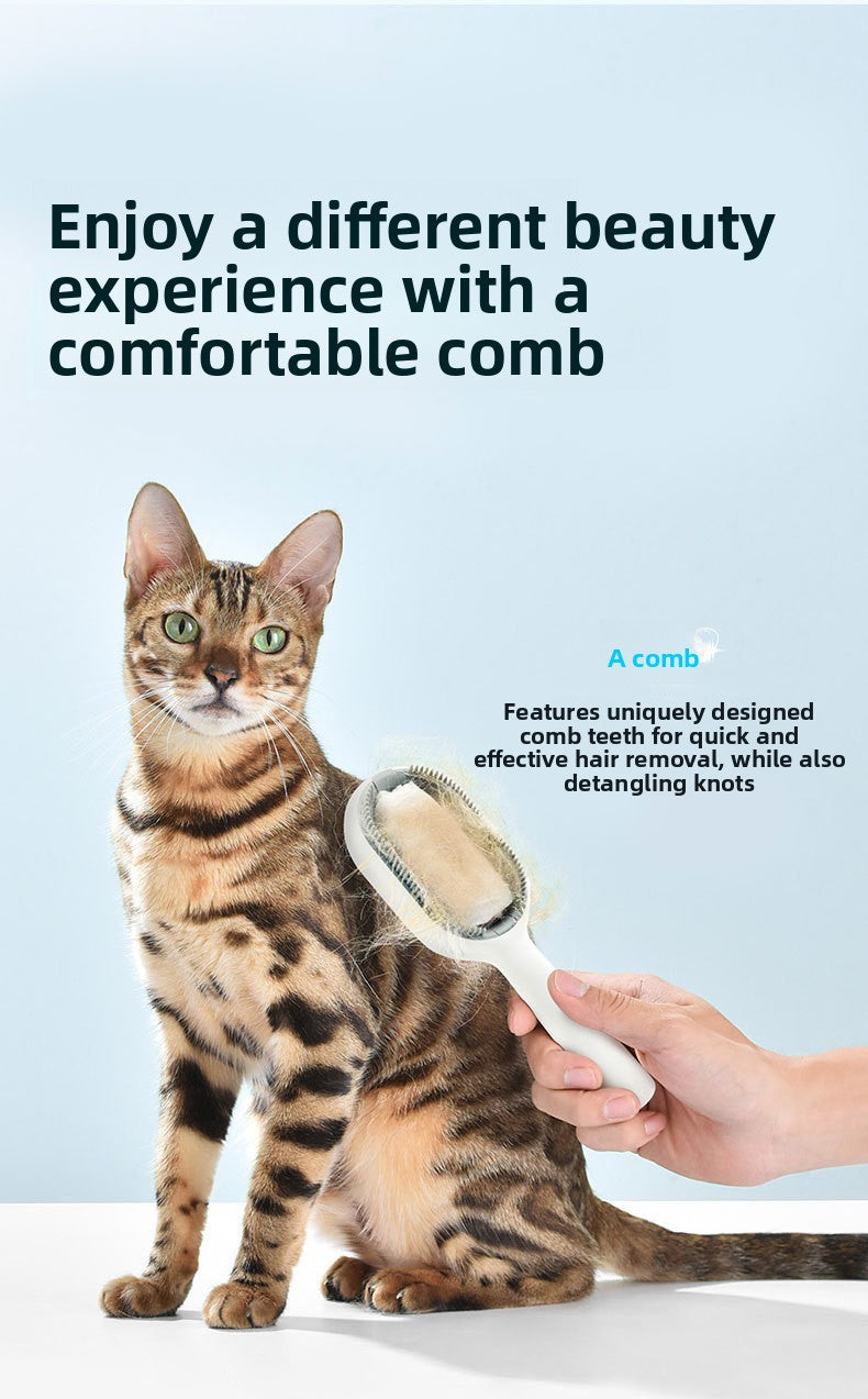 Reusable Pet Hair Removal Comb with No Wash Sticky Wipes Cat Dog Grooming Brush for Shedding Control and Furniture Carpet Clothes Fur Cleaning