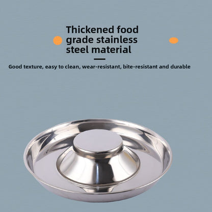 New Stainless Steel Anti-Choke Dog and Cat Slow Feeder Premium Pet Bowl