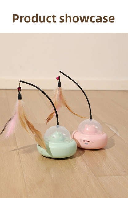 Rechargeable Electric Cat Toy Teaser Wand Laser Light Infrared Entertainment