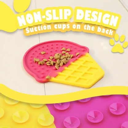 Dog Slow Feeder Ice Cream Licking Mat Food Grade Silicone Pad