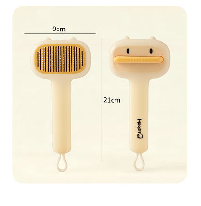 Magic Pet Hair Remover Comb Self Cleaning Cat Brush for Shedding Gentle Detangling and Massage Tool for Cats Dogs to Reduce Loose Fur and Mats