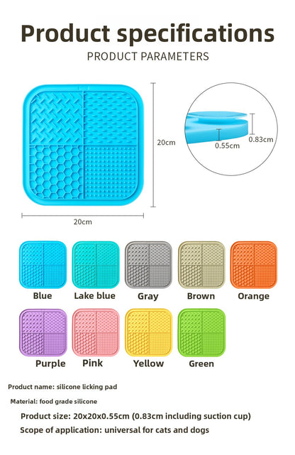 Slow Feeder Mat for Dogs and Cats with Strong Suction Cups Non Slip Licking Mat Large Pet Feeding Tool for Anxiety Relief and Mess Free Meals