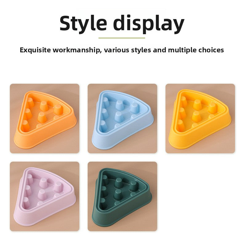Interactive Puzzle Feeder Bowl Large Size Slow Feed Dog Bowl Anti Gulping Choking Cartoon Pizza Design Fun Pet Supplies for Dogs Cats