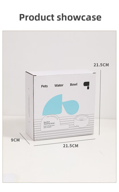 Floating Starfish Style Water Bowl Cat Drinking Equipment Anti Splash