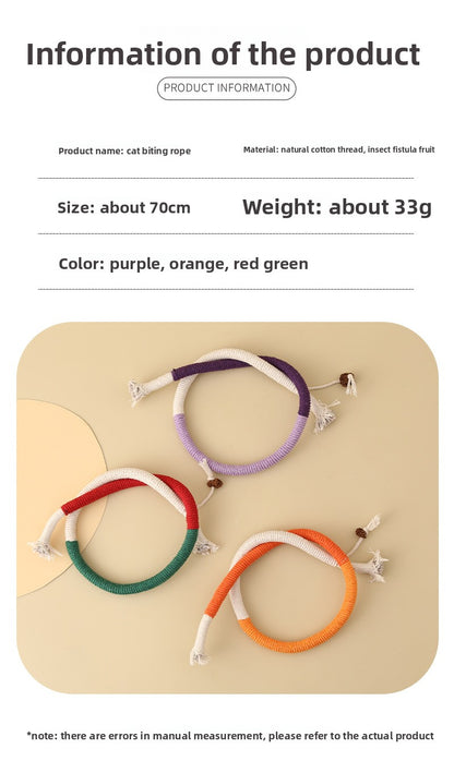 Cat Self-Entertainment Chew Rope Teeth Cleaning Artifact