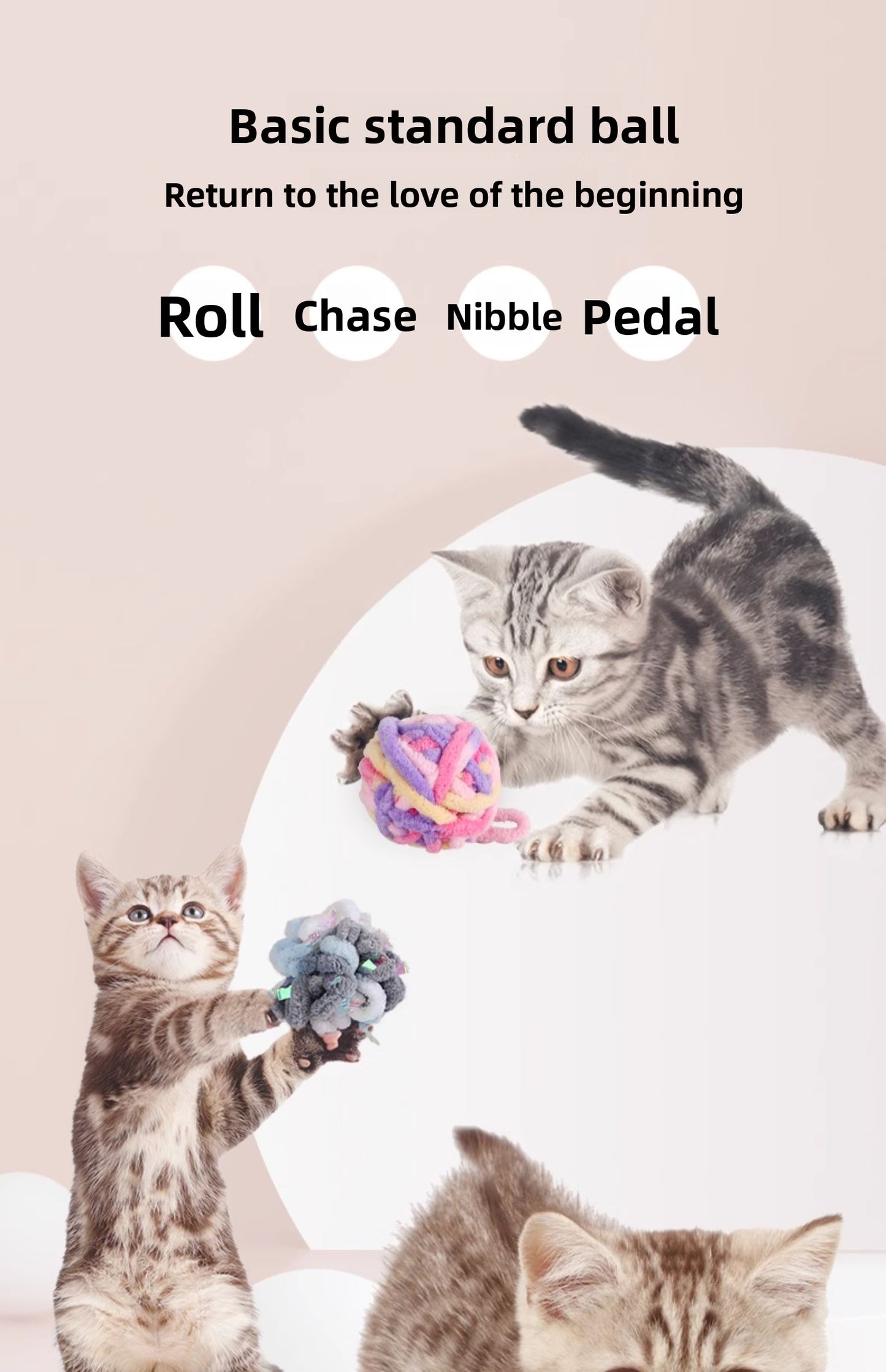 Plush Wool Bite Thread Ball for Cat's Boredom Busting