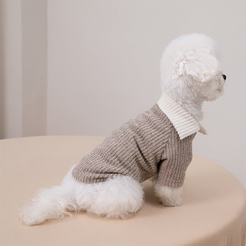 Warm Dog Sweater Winter Clothes for Small Dogs Puppies Cats French Bulldog Pomeranian Soft Knitted Pet Apparel
