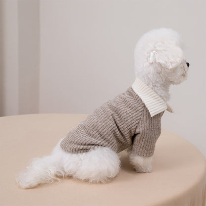 Warm Dog Sweater Winter Clothes for Small Dogs Puppies Cats French Bulldog Pomeranian Soft Knitted Pet Apparel