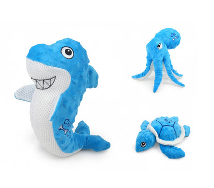 Dog Plush Toy for Summer Heat-Resistant Cooling Shark Octopus Turtle Medium Pups