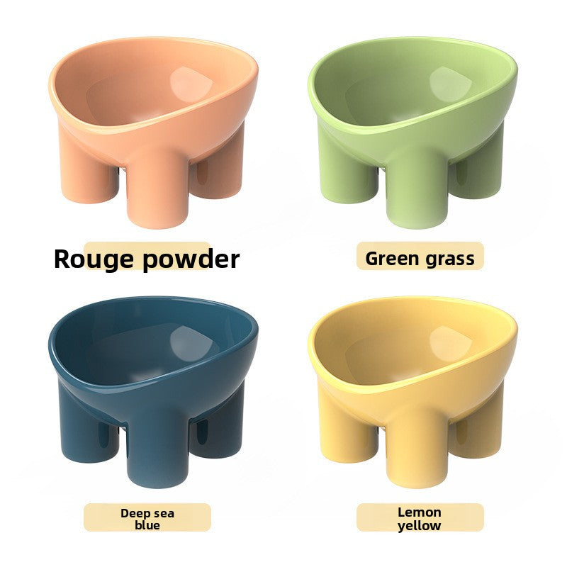 Elephant Leg Macaron Color Anti-Slip Cat Food Bowl Elevated Scientific Feeding