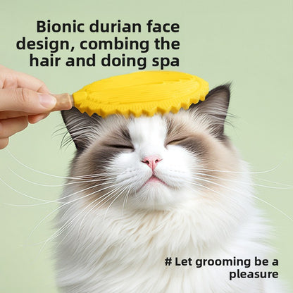 Premium Cat Deshedding Brush for Long Short Hair Pet Grooming Tool with Durian Massage Comb Effective Hair Removal and Cleaning Brush Multi Functional Fur Scraper