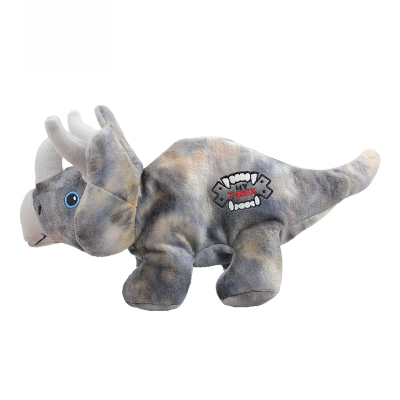 Dog Sound Plush Dinosaur Toy with Crinkle Paper for Durable Chewing