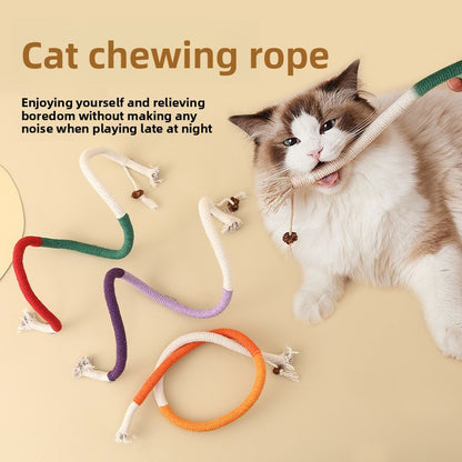 Cat Self-Entertainment Chew Rope Teeth Cleaning Artifact