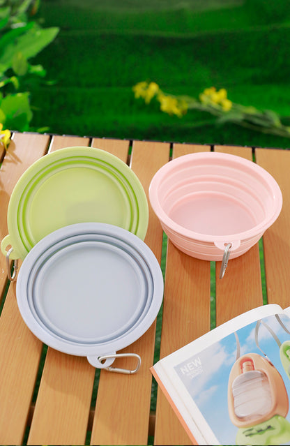 Portable Collapsible TPE Dog Food Drinking Bowl