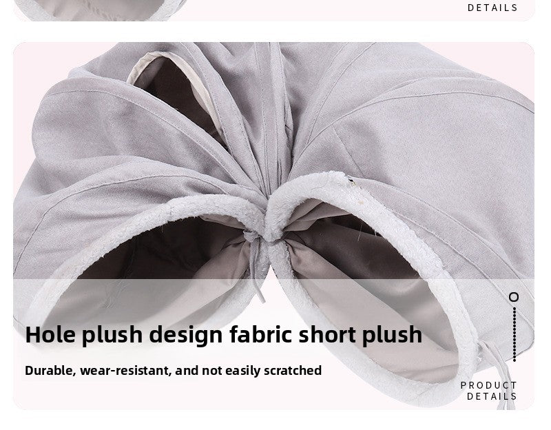 Pet Supplies Suede S-Shaped Foldable Cat Tunnel Plaything