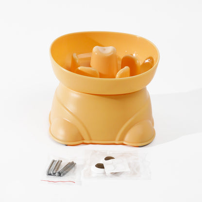 Dog Split Square High Bowl Slow Food Anti Choking Pet Feeding Utensil
