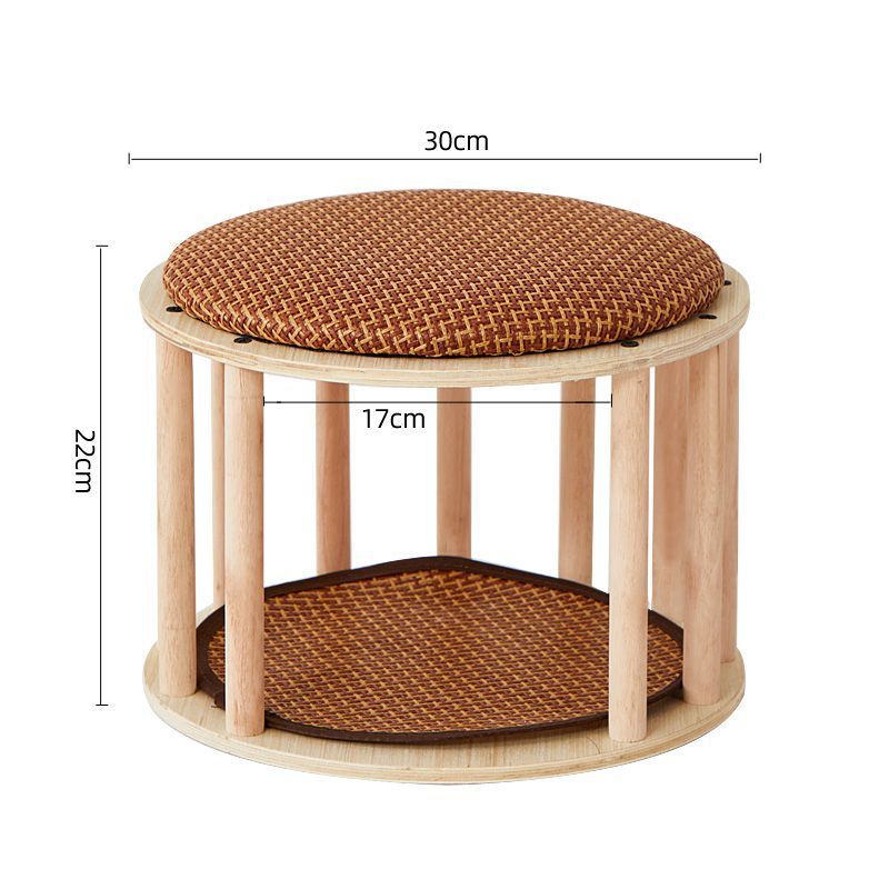 Solid Wood Cat Nest Stool Storage for People and Cats Sharing Cat Supplies Little Kitten House House Four Seasons Warm Cat and Dog Tent