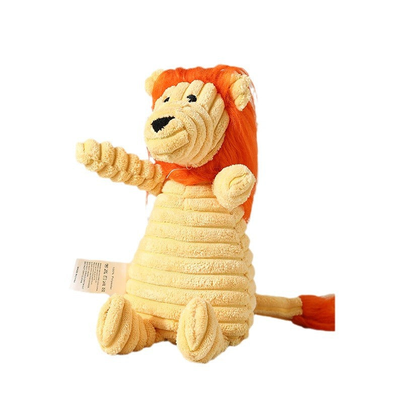 Plush Dog Toy with Sound for Chewing and Grinding Teeth