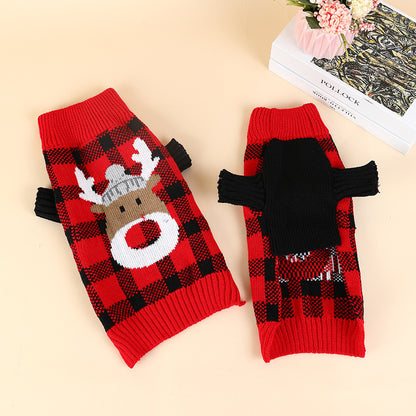 Pet Clothes Christmas Knitwear High Quality Dog Clothes Cat Clothes plus-Sized Thickened