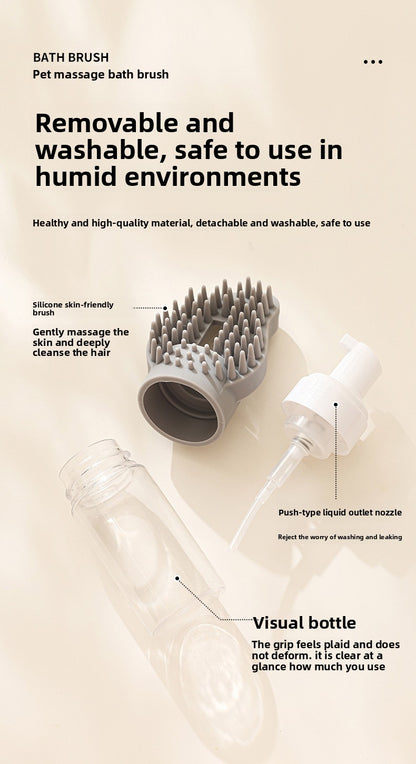 Multifunctional Automatic Foam Silicone Pet Bath Massage Brush for Cats Dogs
