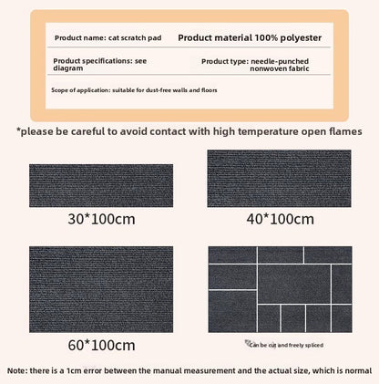 Cat Scratching Mat with Freestyle Cutting Durable ScratchResistant NonShedding Board Sticker
